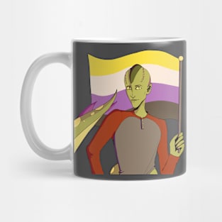 Alien Form Nathan Campos Nonbinary Pride Mug